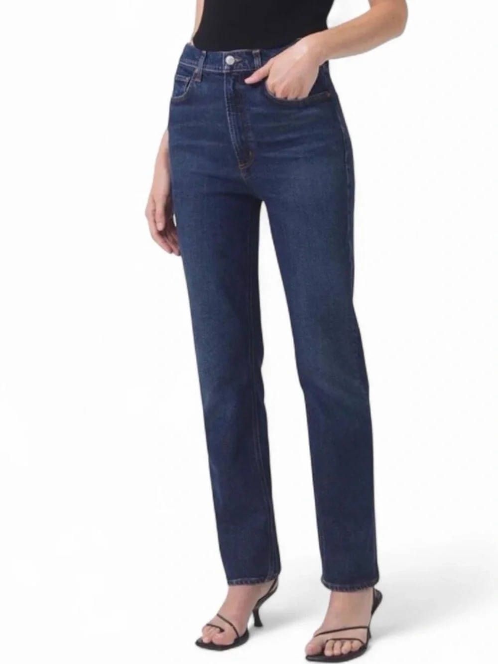 AGOLDE Stovepipe High Rise Straight Leg Jeans Discord 24 NWT
